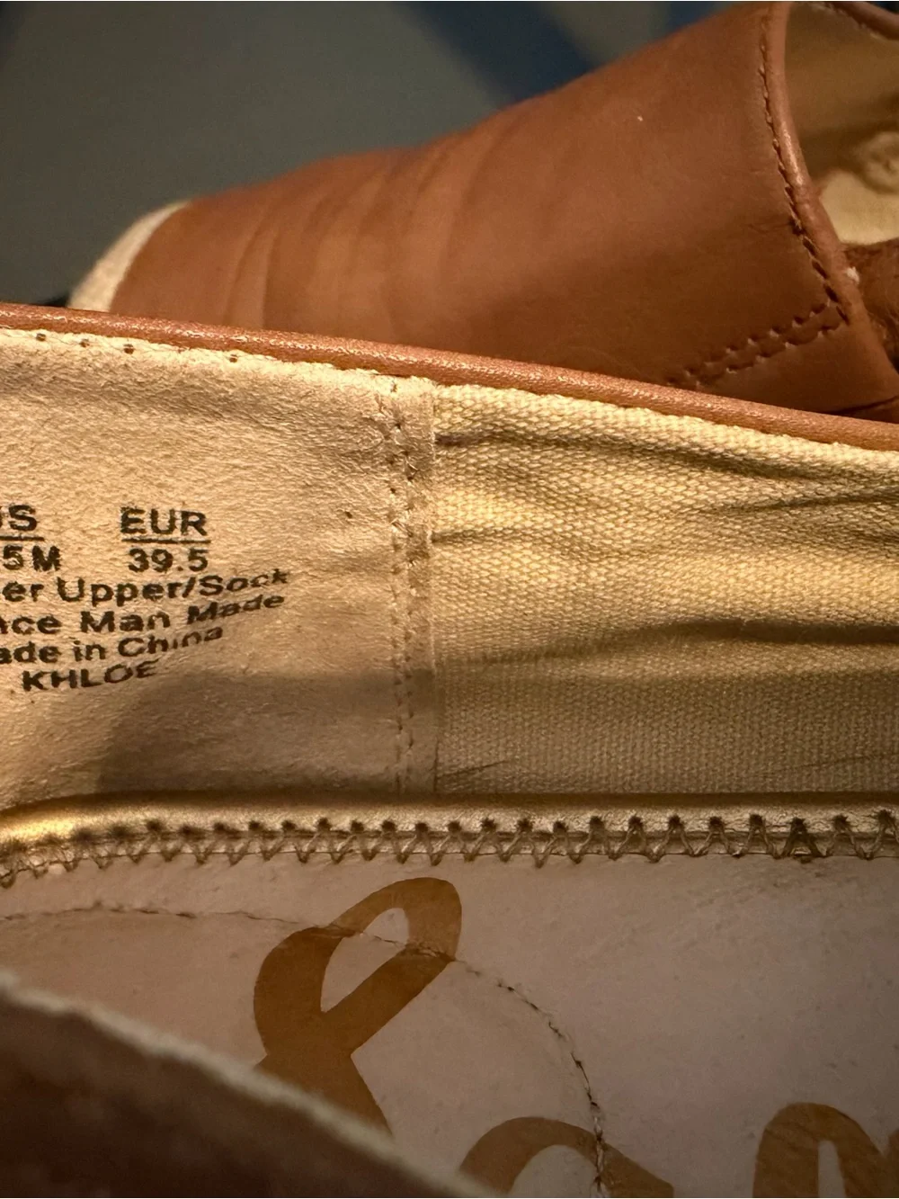 Sam Edelman Tan Leather Espadrille Slip-Ons